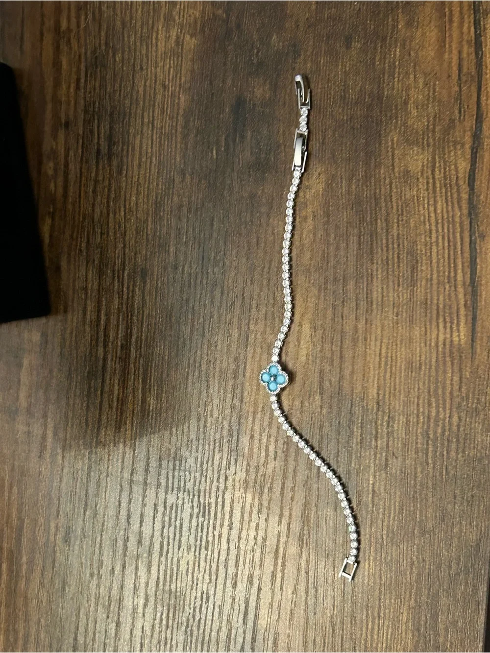 Blue Clover Crystal Tennis Bracelet - Women Jewelry 7-8”